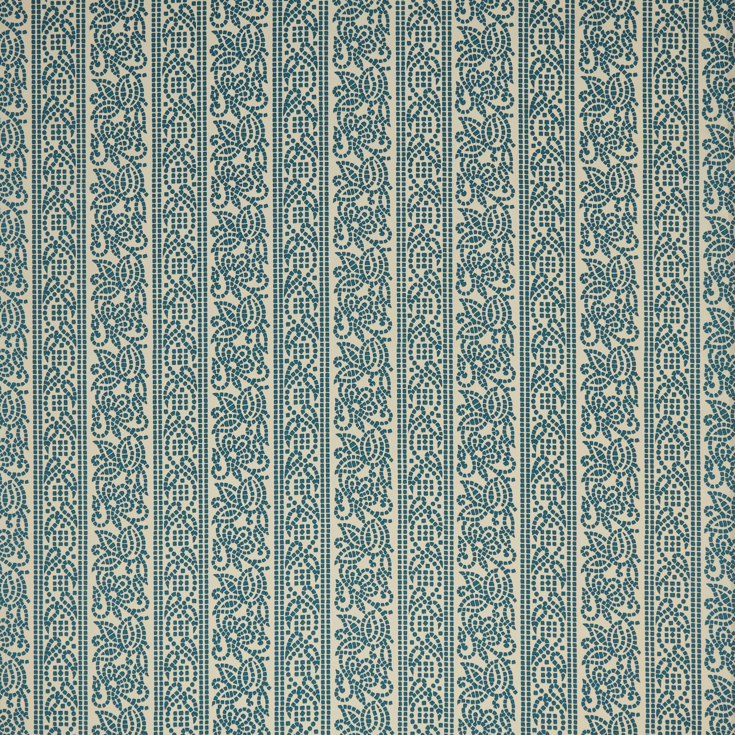 Aztec Geo Blue Performance Fabric by Sarah Vanrenen