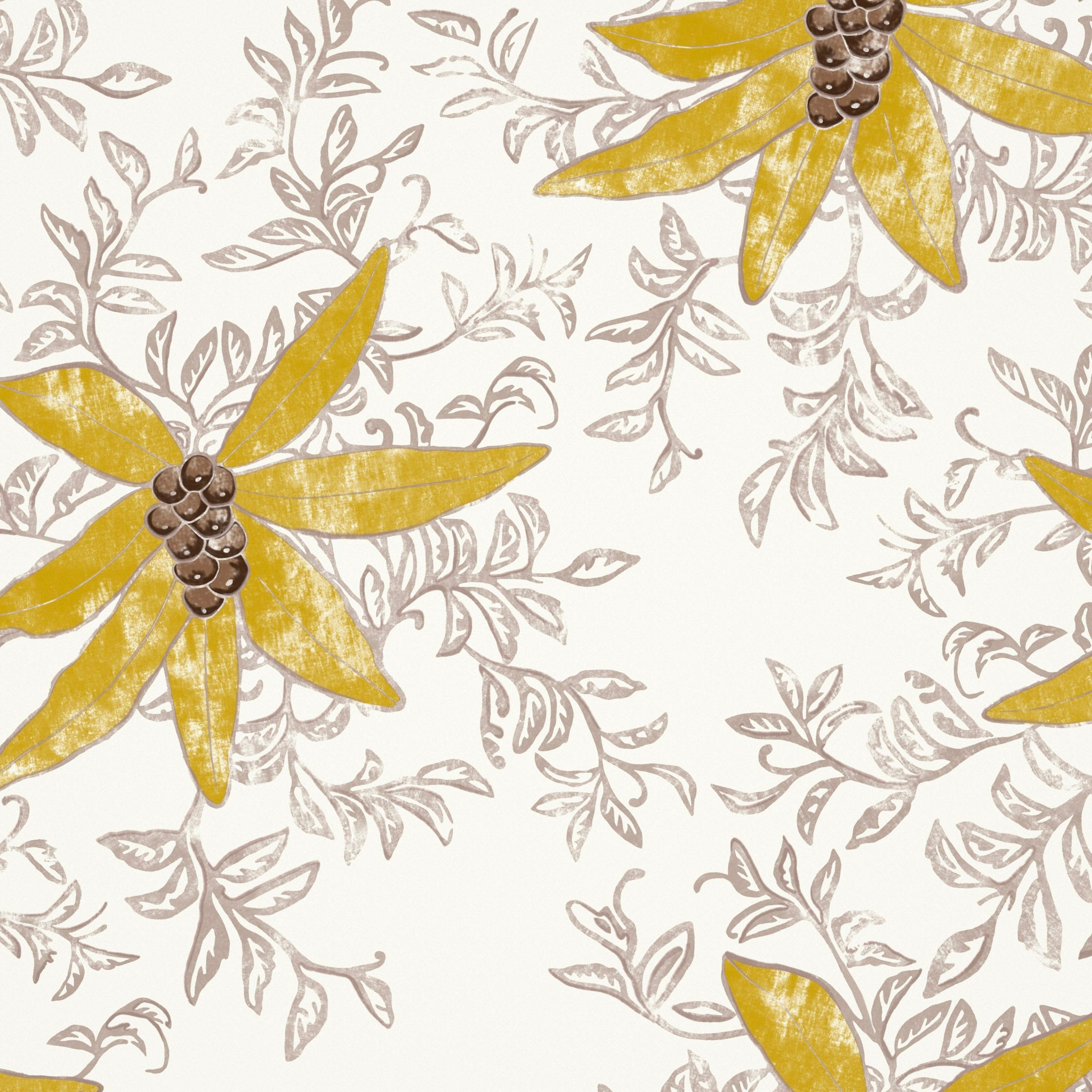 Berri Yellow Fabric by Sarah Vanrenen
